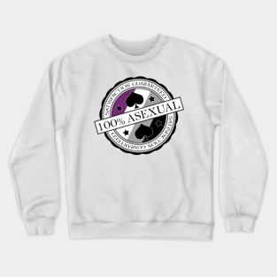 100% Satisfaction Guaranteed Asexual Pride Flag Colored Stamp of Approval Crewneck Sweatshirt